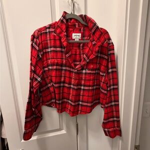 American Eagle Outfitters Red Checkered Shirt